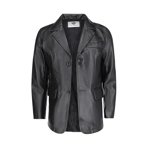 Image of TLC Genuine Leather Blazer Men | Notched Collar Classic Gentleman Style Leather Coats for Men