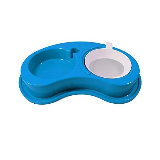 Comedouro Plástica Anti-Formiga Luxo Duplo, Tamanho G Azul Furacão Pet para Cães