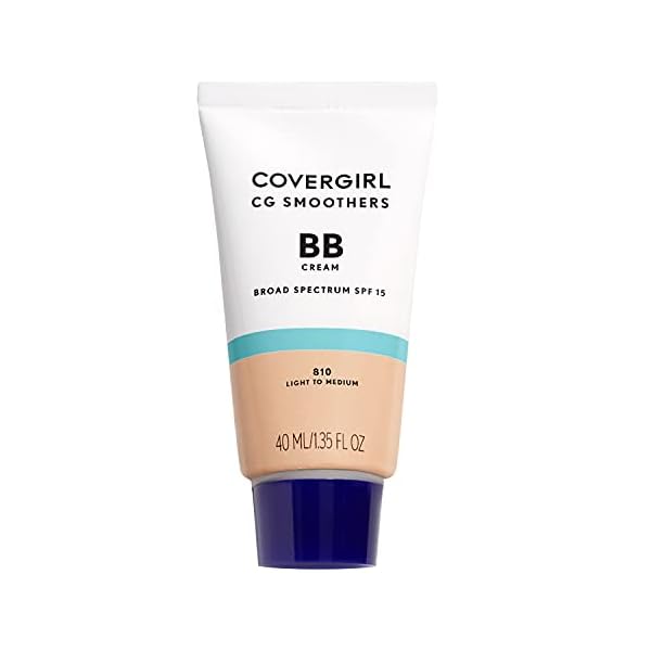 COVERGIRL Smoothers Lightweight BB Cream, 1 Tube (1.35 Ounce), Light to Medium 810 Skin Tones, Hydrating BB Cream with…