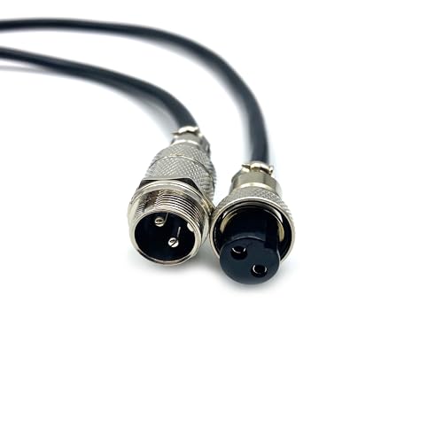Cable conector GX16 2 Pin macho a hembra 1 metro miniatura 4
