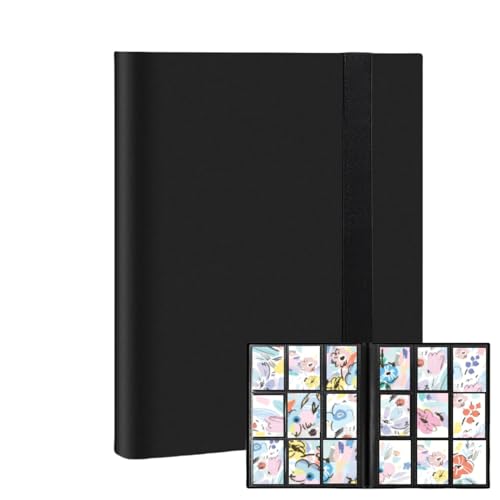 Carpeta de colección de tarjetas, carpetas de tarjetas de 9 bolsillos para tarjetas de intercambio, organizador de almacenamiento de álbumes coleccionables, libro resistente para coleccionistas
