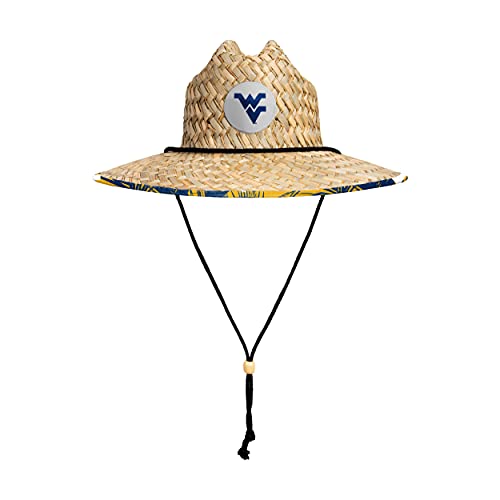 Image of FOCO Men's NCAA College Team Logo Floral Straw Sun Hat