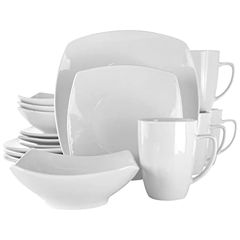 Elama 16 Piece Porcelain Dinnerware Set Cover