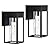 DAKAFUL 2-Pack Outdoor Wall Light Fixture, Exterior Porch Light with E26 Sockets &Glass Shades, Modern Wall Sconce for House Patio Garage Door