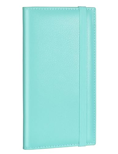 Image of Zreal Checkbook Cover for Women, Premium Vegan Leather Checkbook Holder for Top & Side Tear Duplicate Checks with RFID Blocking (Pale Turquoise)