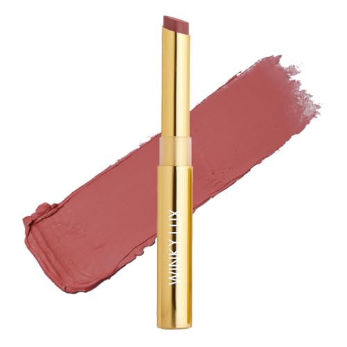 Winky Lux Skinny Plump Demi-Matte Lipstick, Natural Plump Lipstick, Weightless Long Lasting Soft Matte Lip Crayon, Infused with Hyaluronic Acid & Plum Oil, Love Letter