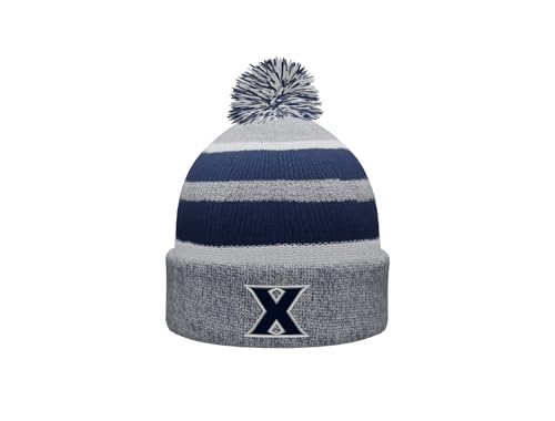 Sport Your Gear Xavier Musketeers Prime Cuffed Fold Over Pom Pom Winter Knit Hat Beanie