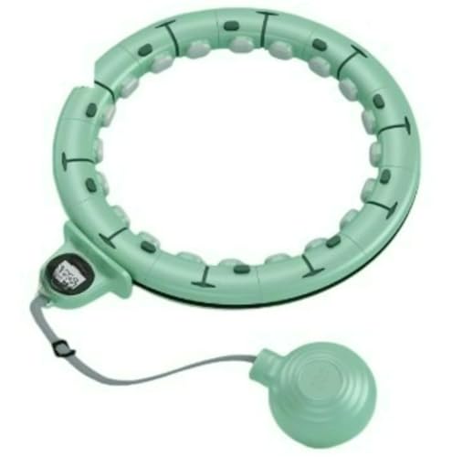 EVREFINスマートフラフープ 腹部スリミング ウエストスリミング 脂肪燃焼 取り外し可能 落ちない フィットネス カウント 大人用 スポーツ用品 スリミングエクササイズ スリムウエスト オールシーズン対応 厚みのある (アボカドグリーン【スマートカウン