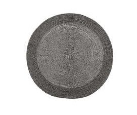 Waltons & Co Circular Beaded Placemat Anthracite Pewter