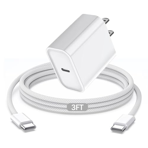 Image of AirPods Pro 3 Charger,20W USB-C Airpods Power Adapter Wall Charging Block Plug&USB C Type C to C Woven Cable Cord for 2025 AirPods Pro 3rd /2nd /Air-pods 4 /Air-Pods Max 2,iPhone 17e /17 Pro Max /16 /15