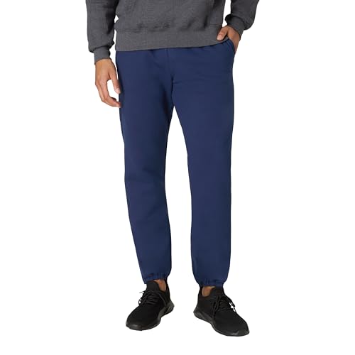 Hanes Men's Ultimate Cotton Pant, Navy, 2X Large