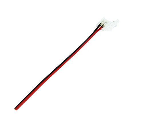 Gimax Wire with 2 Pin welding connector at 1 end for 10mm width 5050 Or 8mm Width 3528 led strip to strip connection - (Color: 100Pcs For 1 Pack, Package: 3528 8mm)