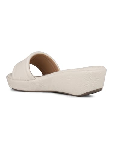 Image of Inc.5 womens Womens Cream Casual Solid Round Toe Flats Euro 43 Sandal