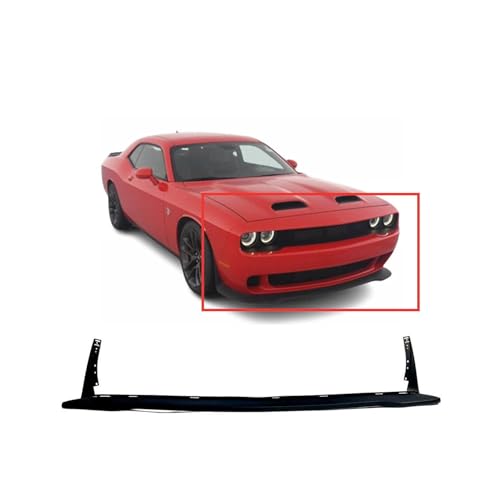 Image of FitParts Compatible with Dodge Challenger 2016-2020 Front Bumper Valance | Textured, Without Parking Sensor Holes, SRT, OEM 68258747AC, CH1090156