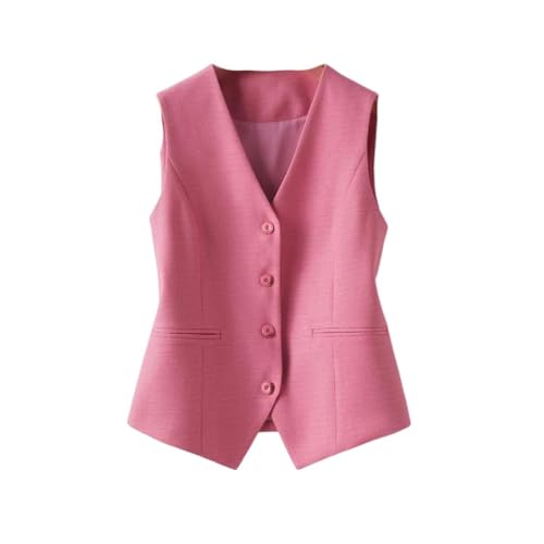 Chaleco de traje sin mangas para mujer de corte sastrero elegante con acabados premium