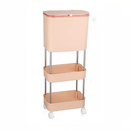 Poubelle de cuisine tri sélectif 3 couches avec seau amovible et pédale