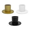 heimzeit Portacandele in Metallo per Candele a Stelo Ø22 mm e Candele da Tavolo [4 Pezzi, Rotondo], Colore: Bianco, Design Elegante, Candelabro per una Raffinata Decorazione Della Stanza #4