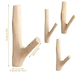 IWILCS-Natuerliche-Holz-Haken-4-Stueck-Holz-Vintage-Kleiderhaken-Handgemachte-WandhakenNaturholz-Wandhaken-Garderobenhaken-fuer-Mantel-Schluesselhalter-KindergarderobeBreite-2-3-cm-ohne-Loecher : Aus-Holz-gemacht....