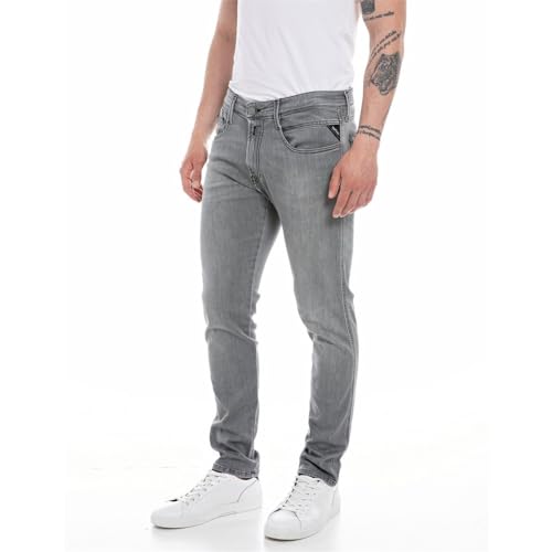 Replay Herren M914y Anbass Power Stretch Jeans Single Jeans, Medium Grey...