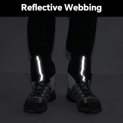 Image of GUSTAVE Leg Gaiters Adjustable Gaiters with Reflective Strip for Climbing