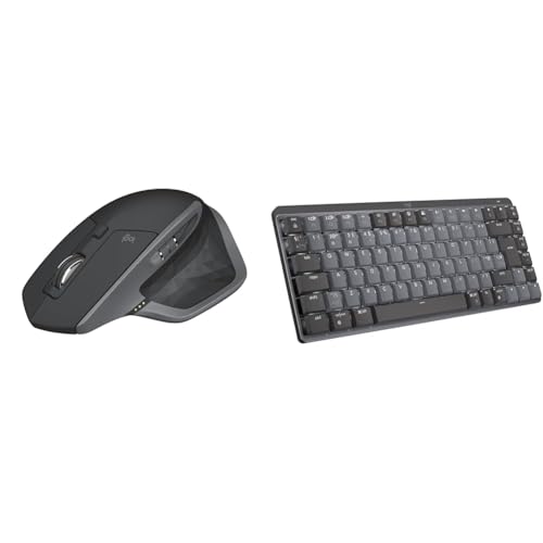 Image of Logitech MX Master 2S Bluetooth Edition, Hyper-Fast Scrolling, Ergo, Rechargeable, Connects Up to 3 Mac /PC MX Mechanical Mini (Free Adobe), Linear Switches, Backlit, Bluetooth, USB-C