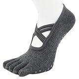 [Anatman] ヨガソックス 滑り止め ５本指 レディース 5本指ソックス ピラティス フィットネス くつした くつ下 靴下 よが そっくす ヨガ バレエ ダンス ウォーキング ランニング スポーツソックス ムレ 防止 人気 かわいい おしゃれ ぴらてぃす (グレー)