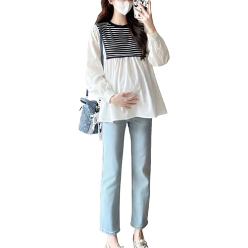Tendance chemise de maternité manches longues pour silhouette évolutive