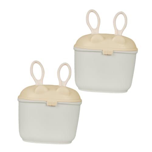 ERINGOGO 2個ベビーミルク粉容器 密閉式 乳児用ミルクディスペンサー 旅行用食品ボックス 衛生的で清潔 コンパクトケース