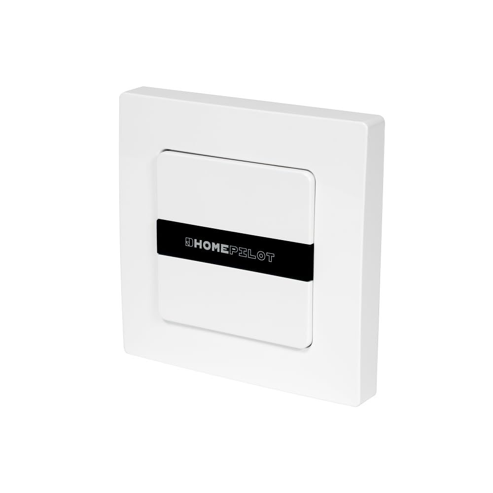 HOMEPILOT - Interruptor de pared Smart 1 grupo | Controla fácilmente dispositivos Smart Home. Para luces, calefacción o persianas. 1 interruptor, hasta 16 dispositivos.