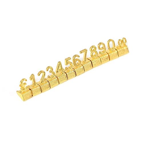 Set di 10 etichette in lega di zinco 3D in lega di zinco, regolabile, colore argento