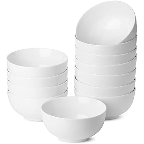 BTaT White Cereal Bowls, Set of 12, 16 Ounces Cover