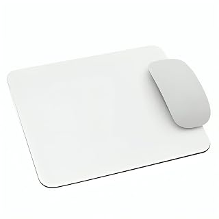 Prettify!® Set of 2 Premium Non Slip Rubber Rectangular Gaming (23X19) CM Mousepad for Laptop, PC, Computer, Desktop, Home & Office, Anti Skid Base Mouse Pad (Color: Greyish White)