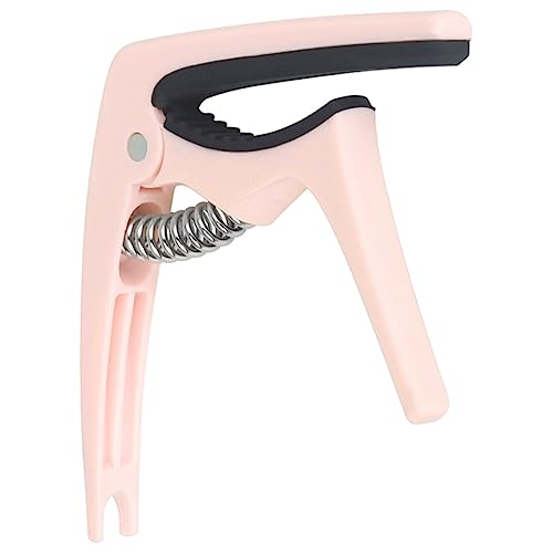 CORHAD アコースティックギター用ギターカポ ユニバーサルチューナー クリップオン ABS素材 ピンク スタイル 使いやすい