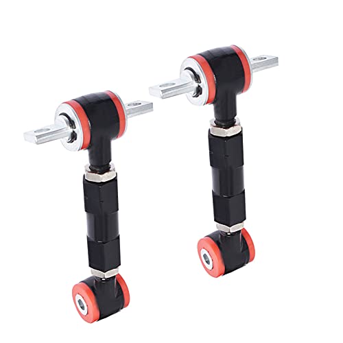 Image of 2-Pack Black Adjustable Racing Rear Suspension Camber Control Arms Kit Replacement for 1998-2000 Civic /1990-2001 Integra