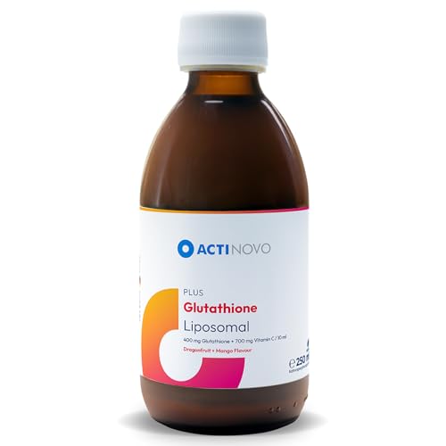 Glutathion | Geschmack: Drachenfrucht & Mango | 25 Tagesdosen à 400 mg Glutathion | Vegan | 250 ml | Hochdosiert & laborgeprüft | Wirksamer als Kapseln & Pulver | Liposomal | Made in Germany