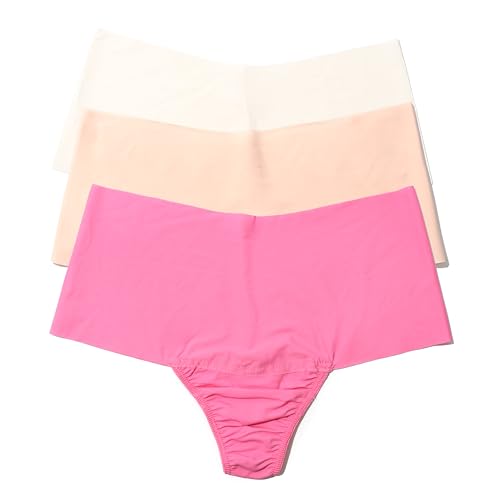 Image of hanky panky - BreatheSoft High Rise Thongs for Women | Microfibre Knit Underwear Panties, Lingerie | Sizes (XS-XL), 3 pack