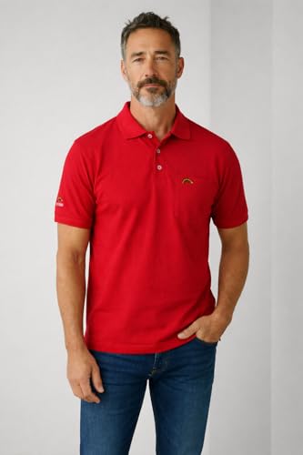 Image of Men Regular fit Polo Neck Front Pocket ||Pocket Embroidery Casual Wear T-Shirt||Half Sleeve Side on Sleeve Embroidery|| Button Closer t Shirt for Men