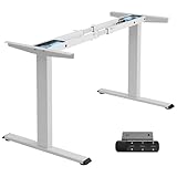TOPSKY Dual Motor Electric Adjustable Standing for up to 70.8”x31.5” Table Tops, 225 lbs Weight Capacity, Computer Desk for Home and Office (White Frame only)