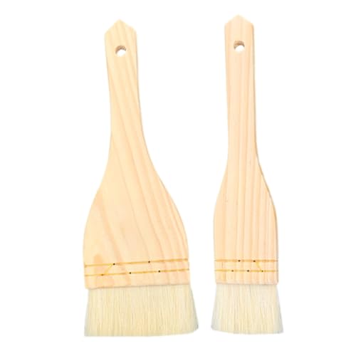 PRETYZOOM Outdoor Picnic Bbq Brush 2-pack Wool Brush for Basting Sauce Grill Scraper Barbecue Grill Accessories Bbq Sauce