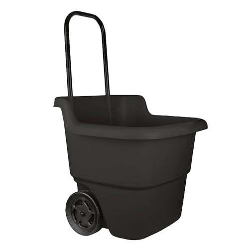 15-Gallon Resin Lawn & Garden Cart Utility Wagon for Yard Work Gardening and Outdoor Storage Assembled Dimensions: 20.75 L x 22.5 W x 35.75 H