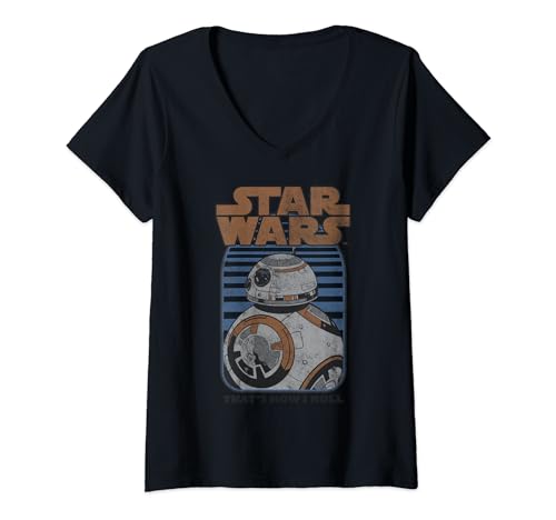 T-shirt Star Wars BB-8 How I Roll femme col V idéal pour le quotidien
