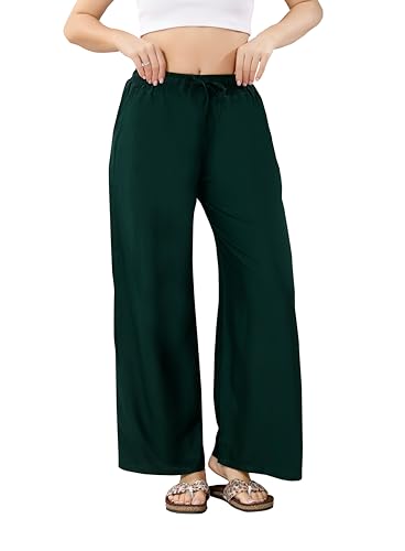 Image of TRASA Women's and Girls Cotton Reyon Regular Fit Palazzo Pants - Available Size - L, XL, 2XL, 3XL