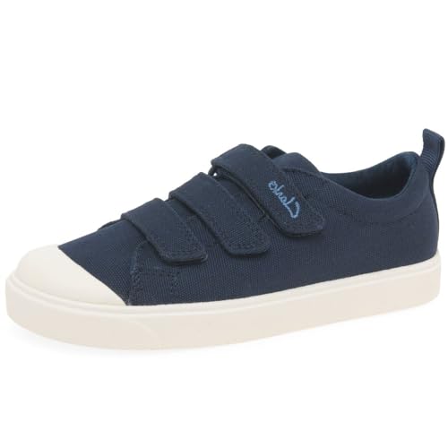 Clarks City Vibe K, Scarpe da Ginnastica Basse Bambini e ragazzi, Navy Canvas, 29 EU