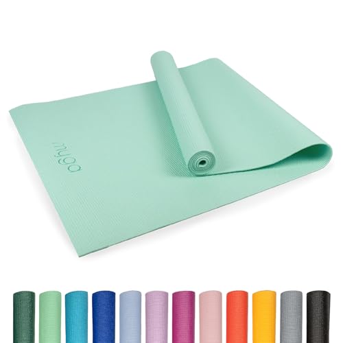 Myga Einsteiger-Yogamatte | Rutschfest & Leicht zu tragen – 4 mm Dicke | Ideal für Yoga, Pilates, Meditation & Fitnessübungen | 173 cm x 61 cm x 4mm | Salbei Myga Einsteiger-Yogamatte | Rutschfest & Leicht zu tragen – 4 mm Dicke | Ideal für Yoga, Pilates, Meditation & Fitnessübungen | 173 cm x 61 cm x 4mm | Salbei