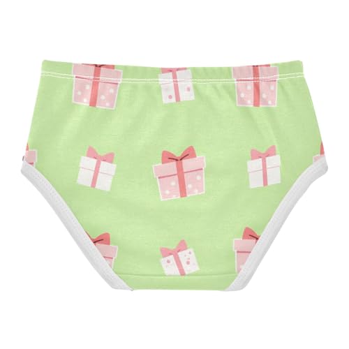 Gift Boxes Pattern Soft Girls' Panties Breathable Toddler Underwear for Toddler Girls in Sizes 2T,3T, 4T, 5T, 6Y and 8Y2