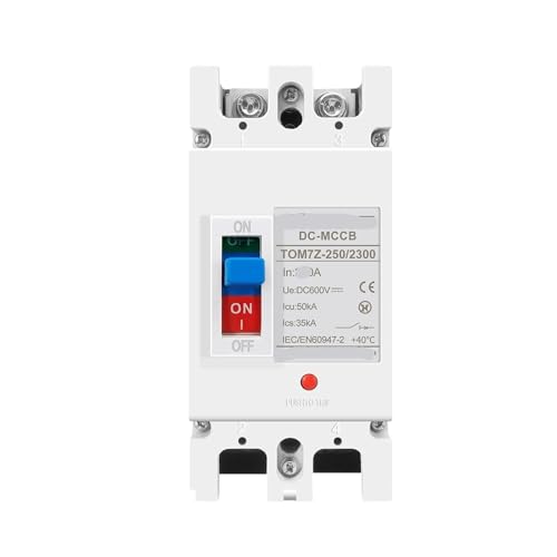 Disjoncteur boîtier moulé 1P DC 600 V protégeant les batteries de 160A à 250A