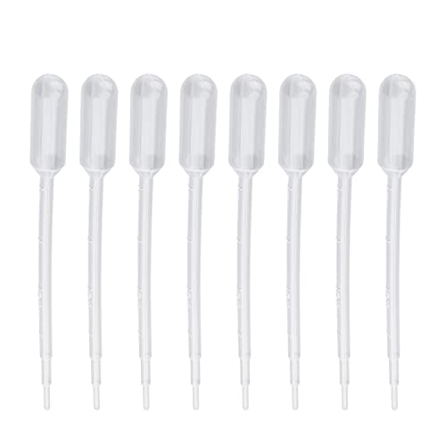 Image of Othmro 200Pcs 1ml Disposable Plastic Transfer Pipettes,Calibrated Dropper Clear Pipettes Liquid Dropper Suitable for Ear Eye Essential Oils Makeup, Science Laboratory, DIY Art 149mm Length