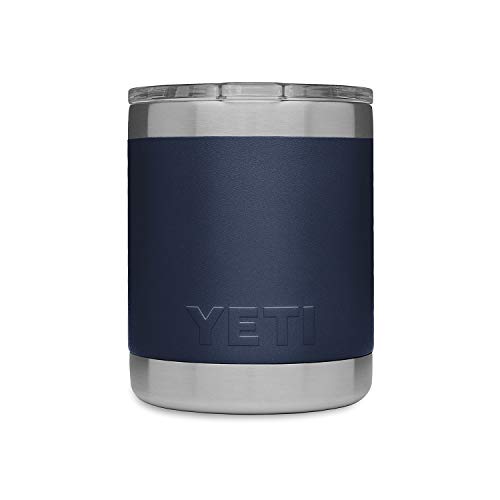 Yeti Rambler 10 Oz Lowball, Vacuum Insulated, Stainless Steel With Standard Lid, Navy #TOP2