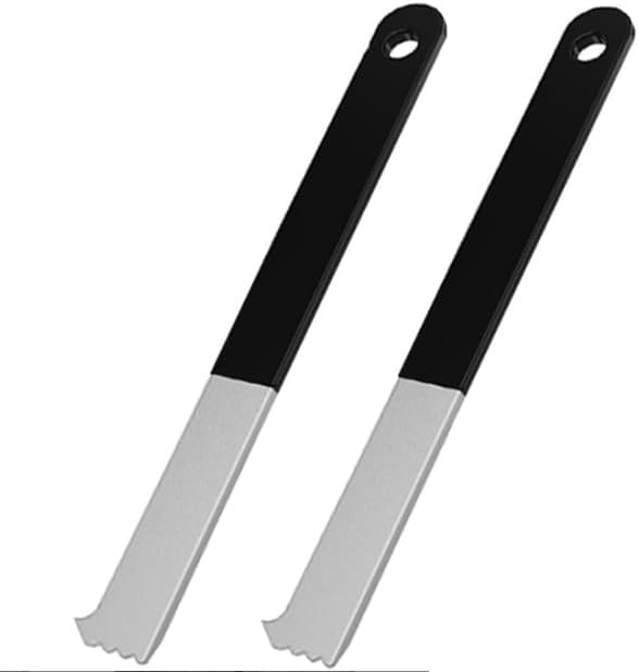 2個のペーバー除去ツール、マイクロ歯の溝と滑り止めラバーハンドルを備えたペーバープラーツール、庭、芝生、庭、パティオ、舗装レンガブロ