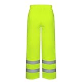 TCCFCCT High Visibility Rain Gear for Men Waterproof High Vis Rain Pants, Class 3 Hi Vis Rain Pants for Men with Hood, Lightweight Rain Suits for Mens Safety Work & Outdoors, 4XL-5XL Yellow P